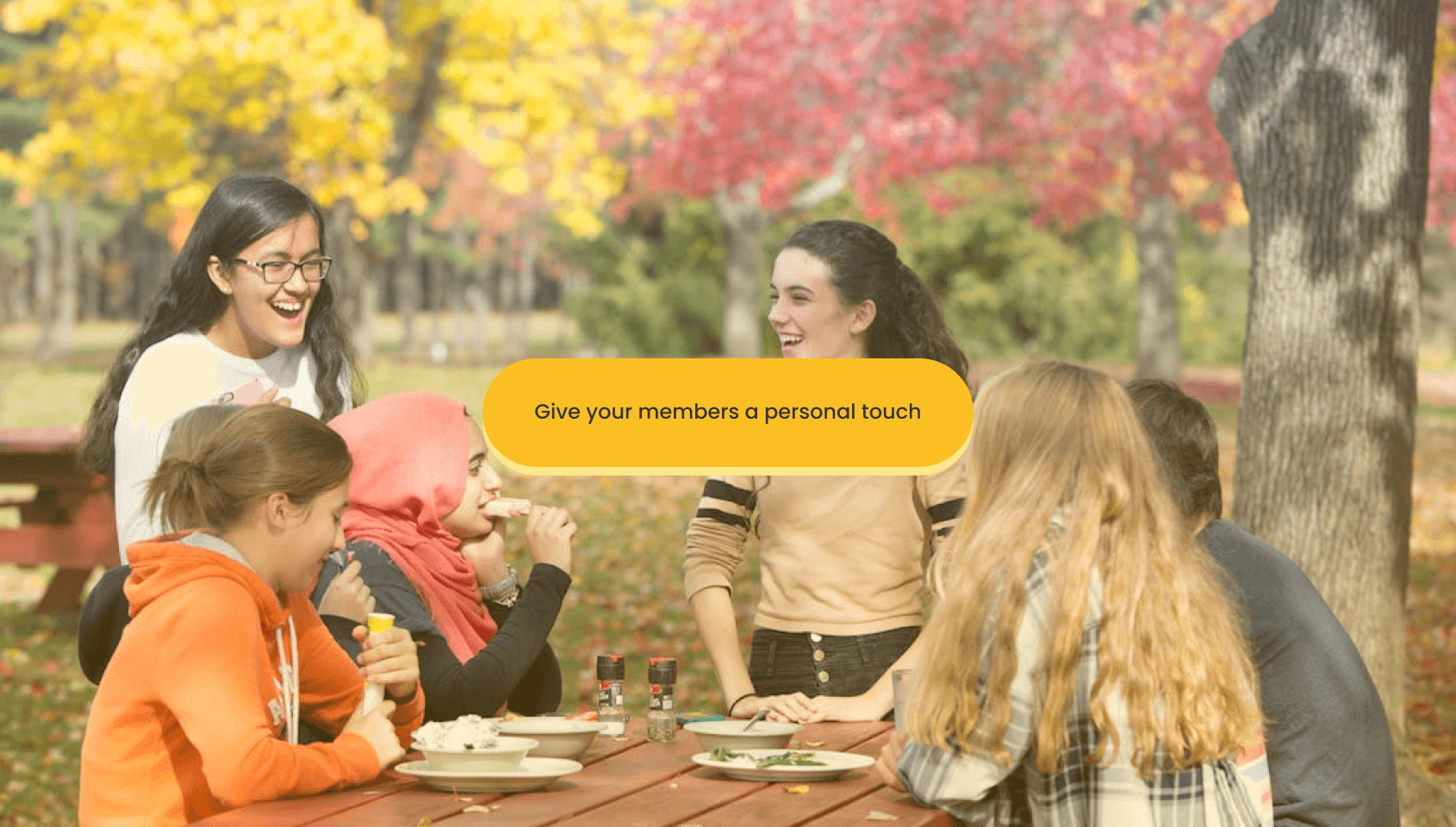 A community of people hanging out in a park.