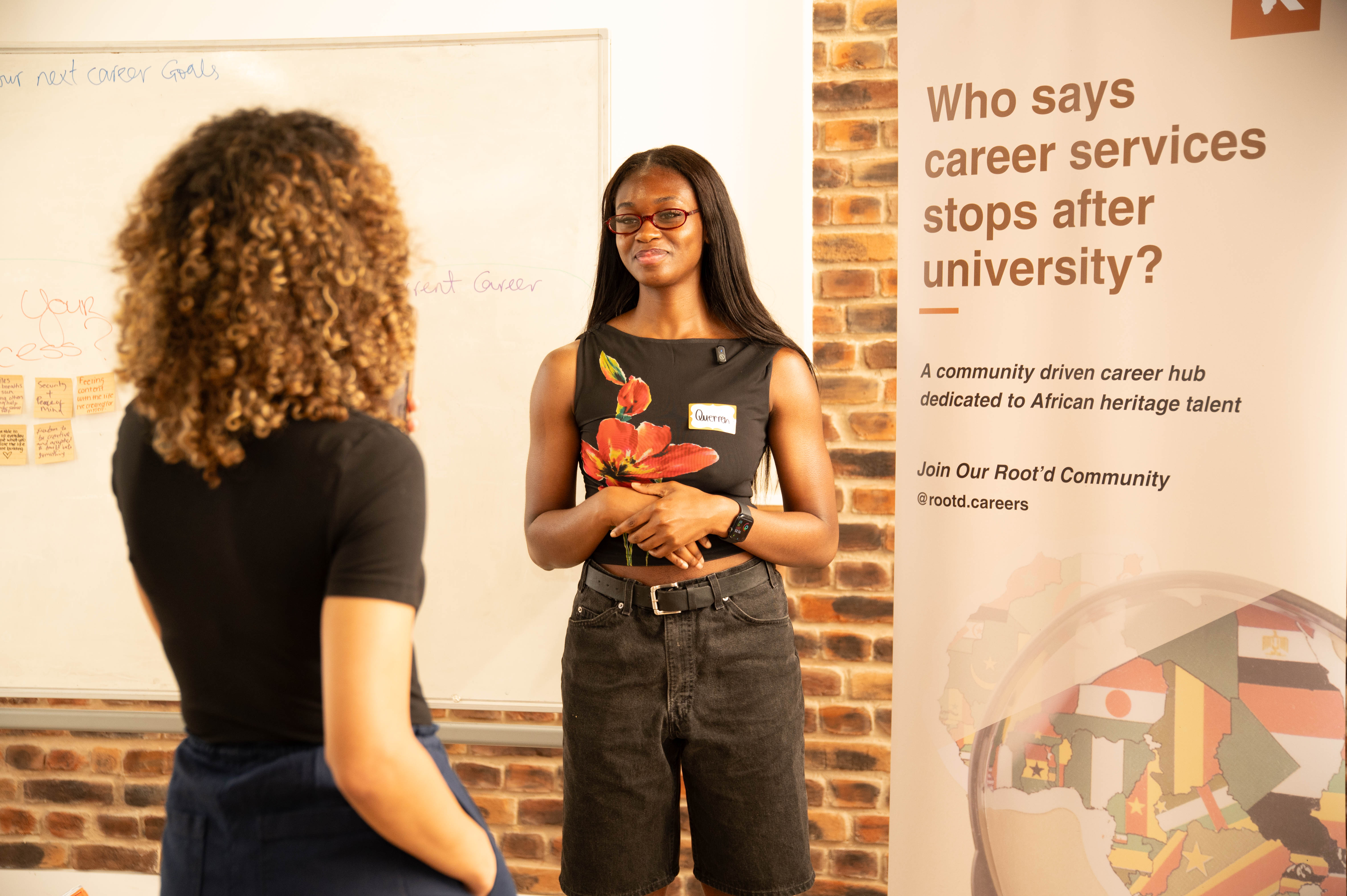 One-to-one career advisory session at Root'd Careers Pop-Up event