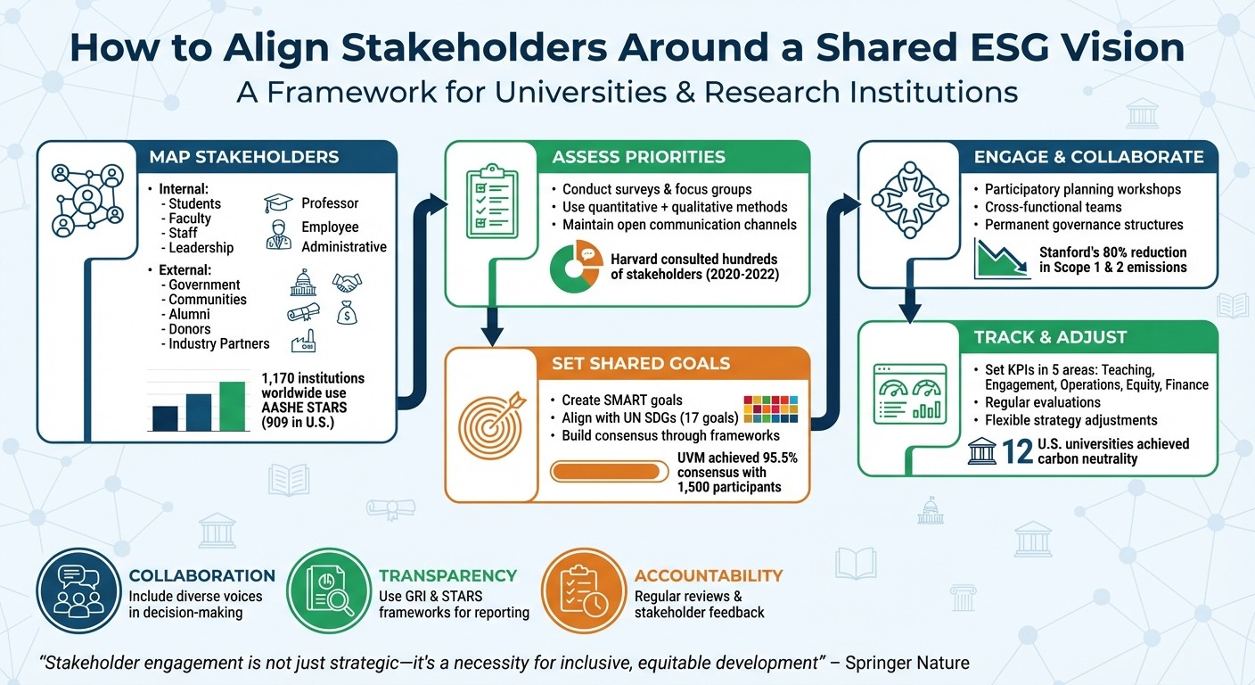 5-Step Framework for Aligning Stakeholders Around University ESG Vision