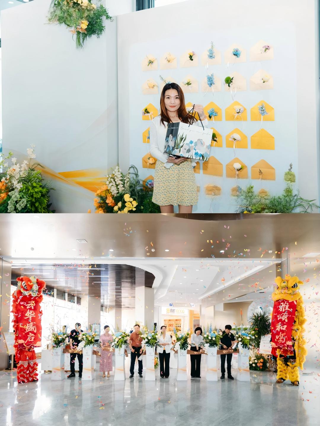 教育機構主題展覽開幕現場,師生與嘉賓在作品前合照與交流,體現以策展連結學習與社區 Education institution themed exhibition opening with teachers students and guests gathering around displays showing how curation connects learning and community 教育展覽開幕 學校活動策劃 品牌故事