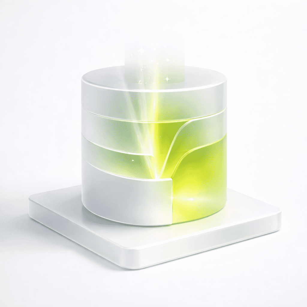 Chrome gradient cube with rounded edges on a white background—minimal 3D object for modern product design.