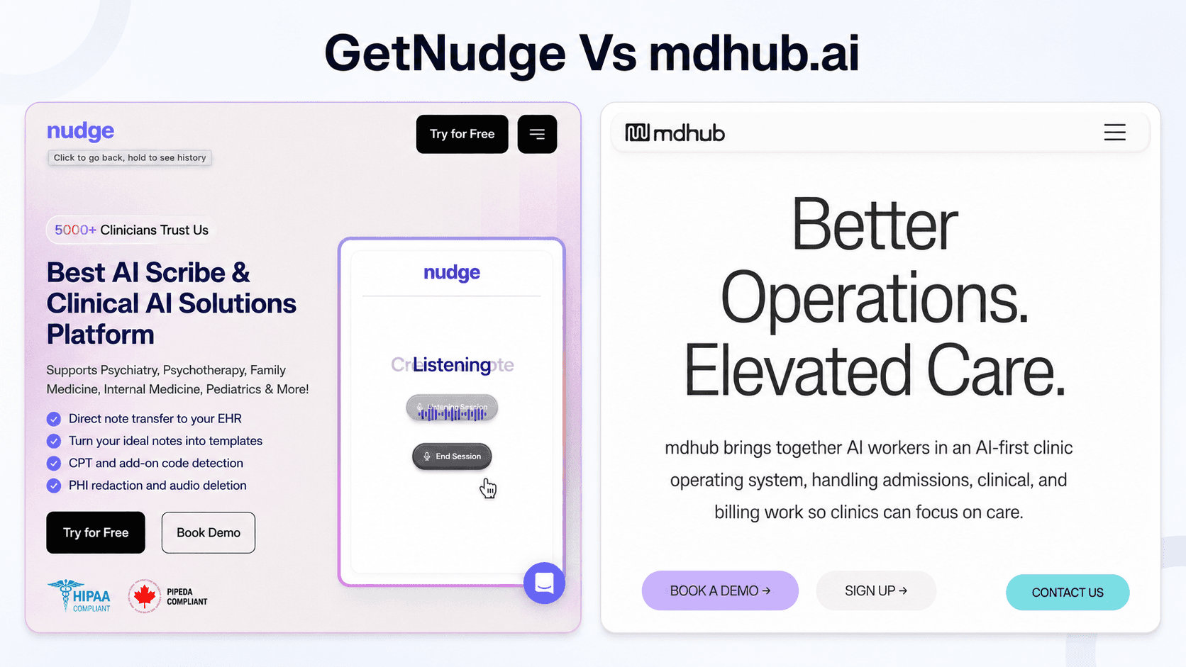 Nudge vs mdhub.ai