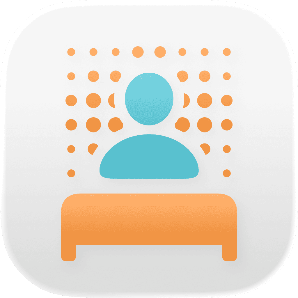 App icon with a person in a bed