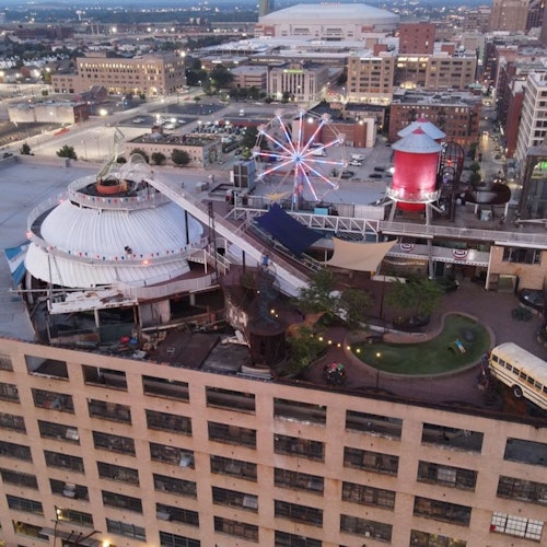 Exterior shot of City Museum's Rooftop