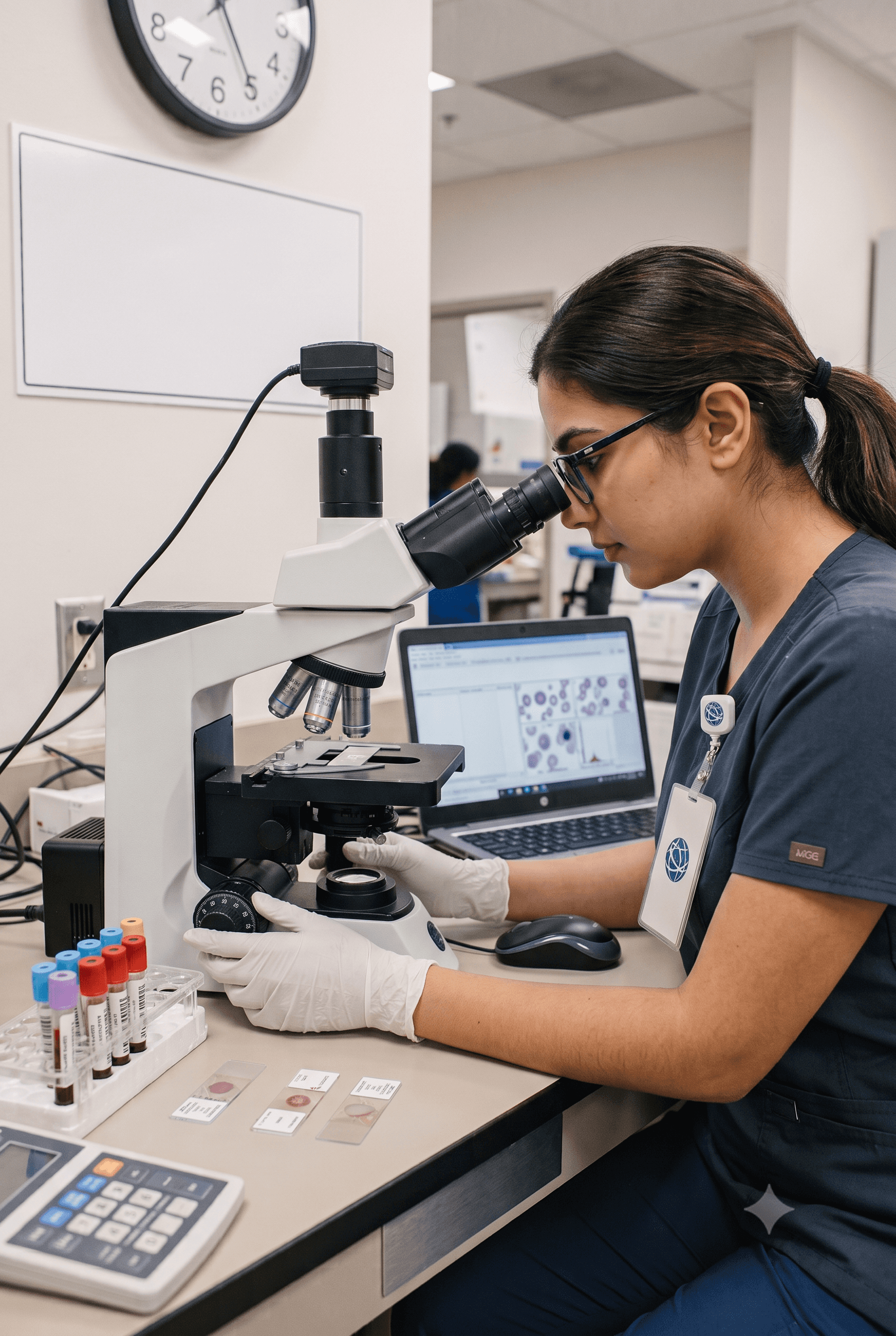 Thumbs up from lab technician for successful chemical delivery