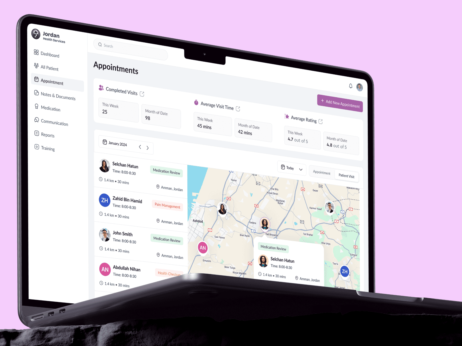 Web browser displaying photography website