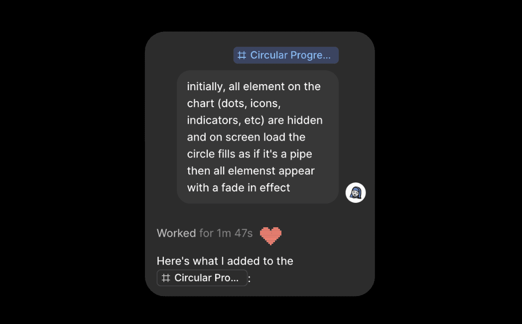 figma motion's agent for creating animation with a prompt