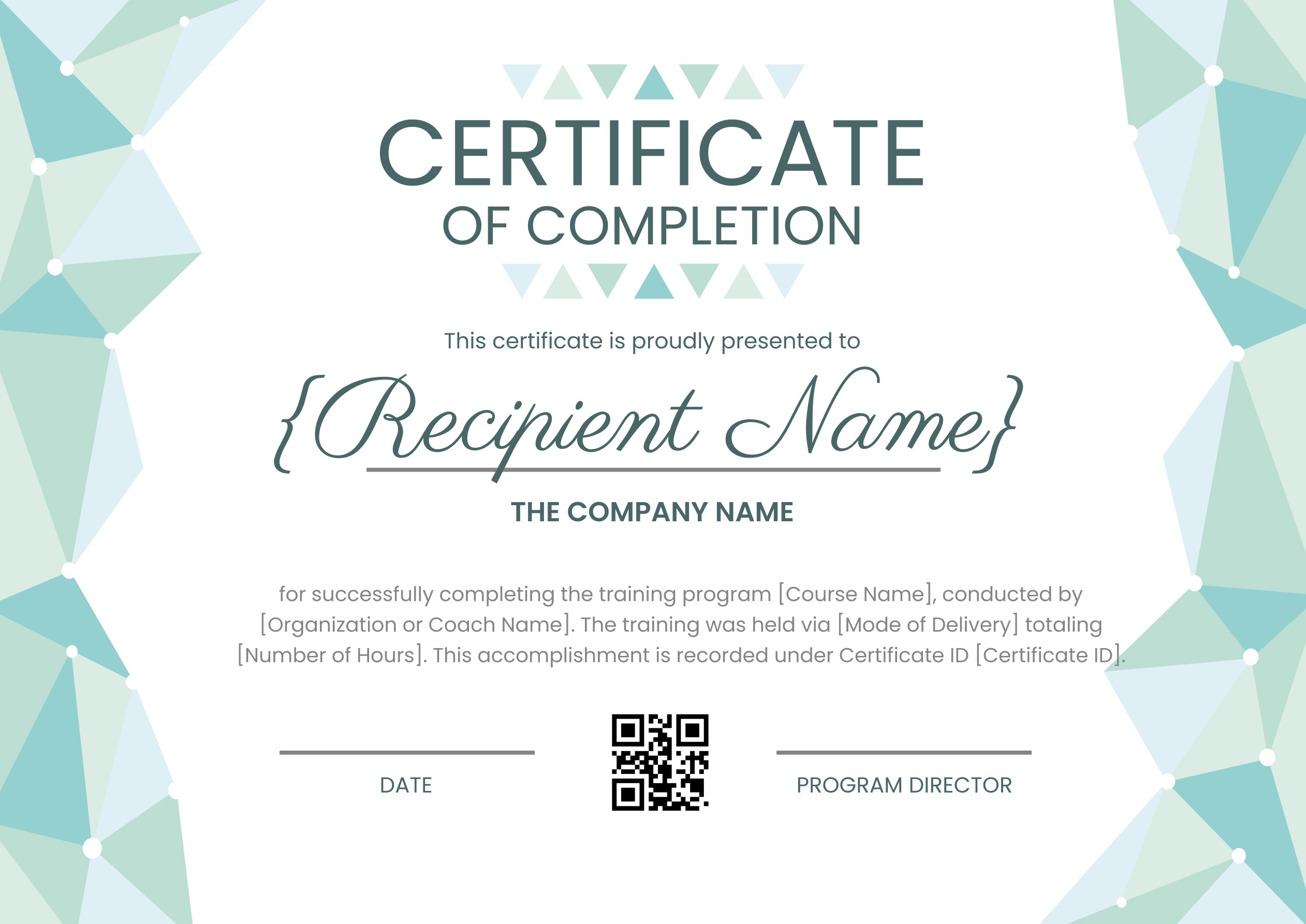 Wauld - Editable and Professional Training Completion Certificate Template