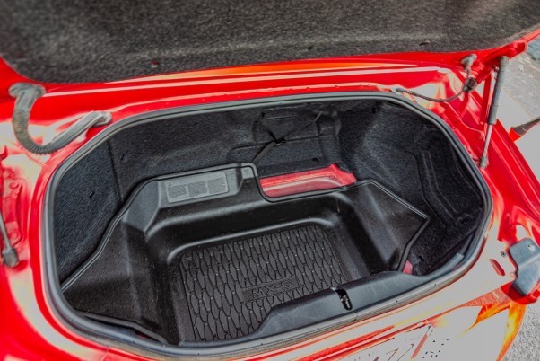 Red Fiat 124 Spider For Rent In Kona On Big Island of Hawaii