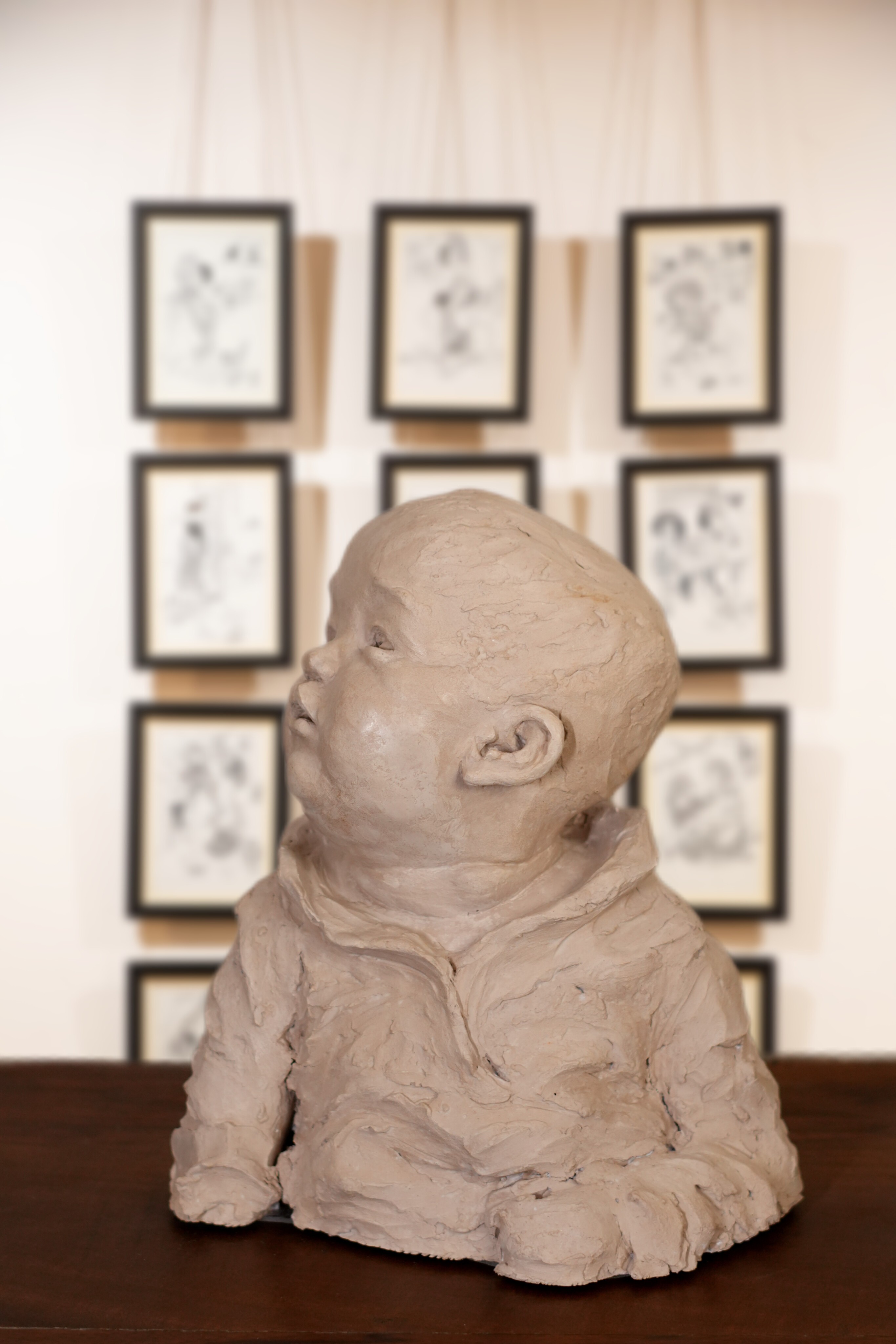 infant portrait sculpture
