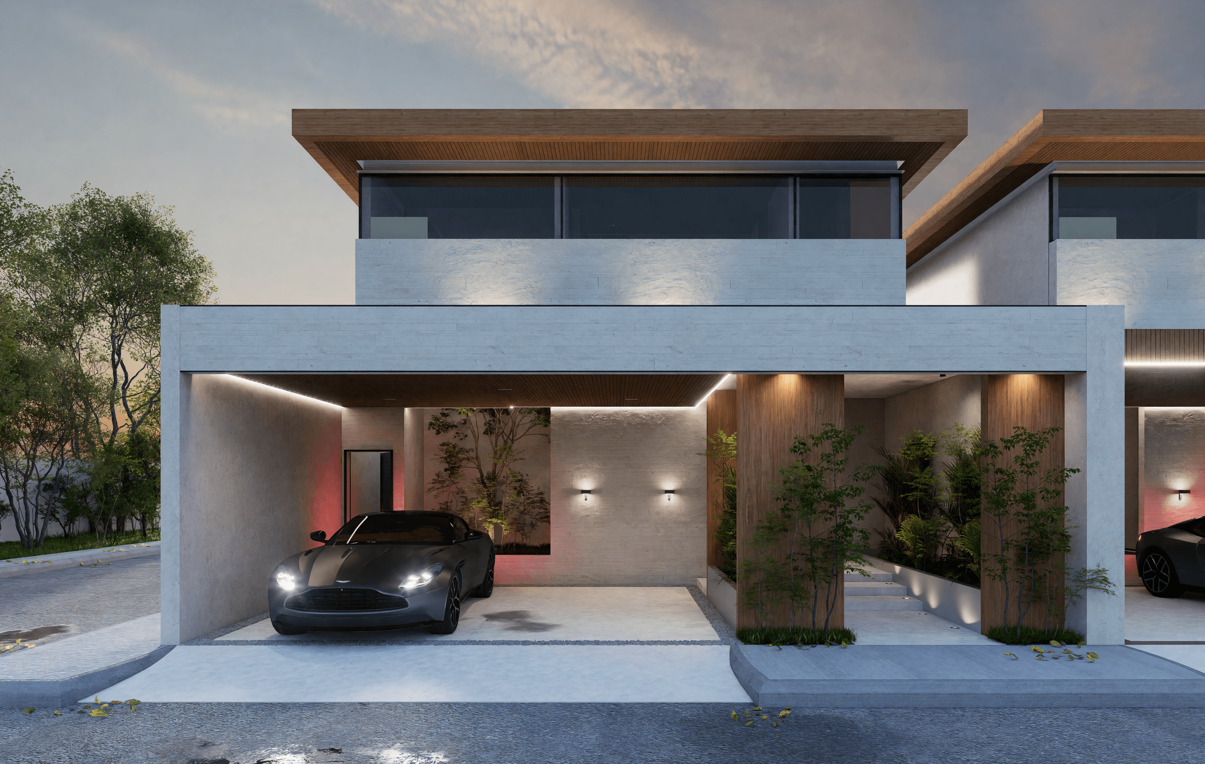 Modern House with wooden accents in Merida