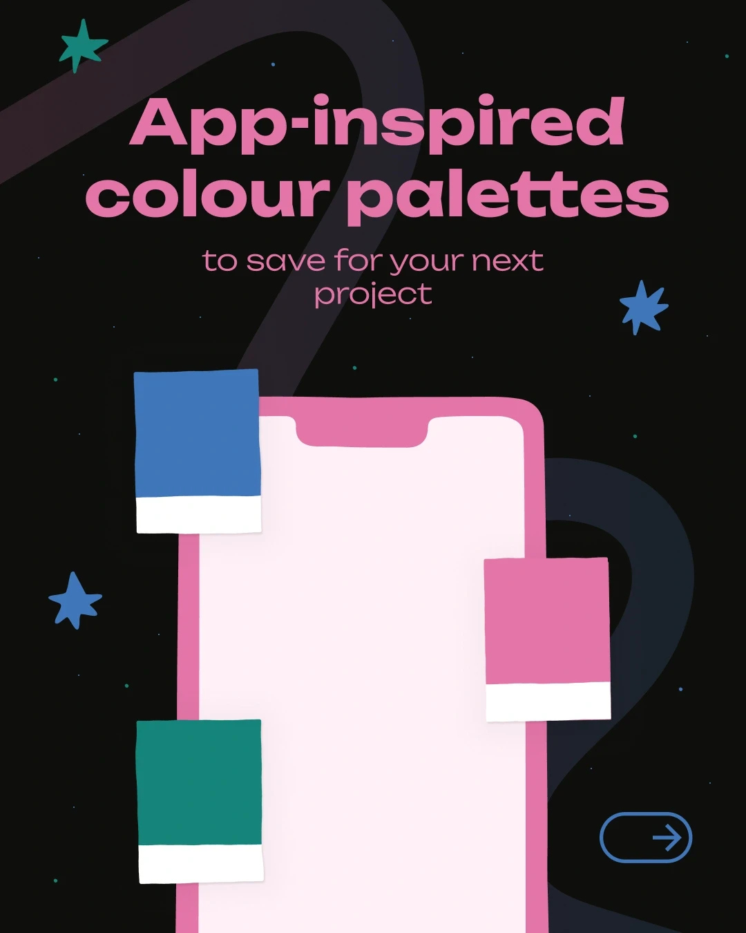 Instagram post on Jade's favourite colour palettes for inspiration