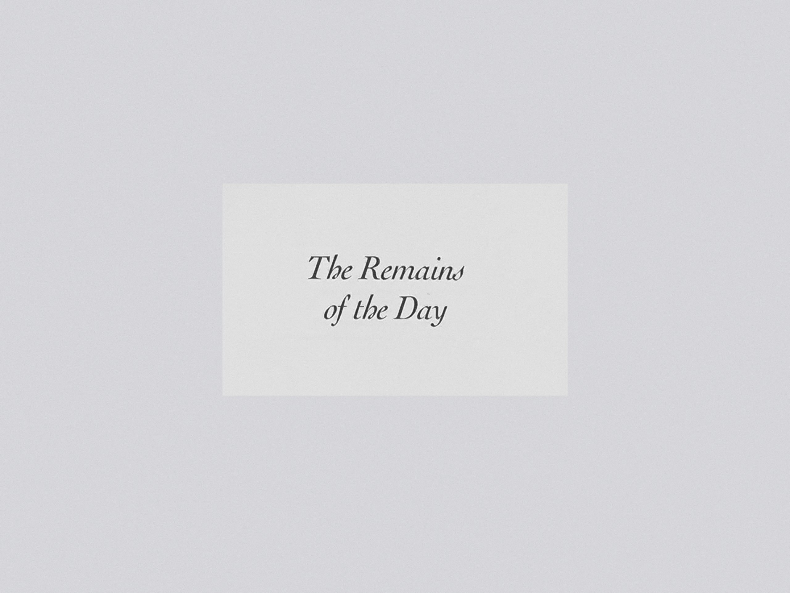 The Remains of The Day cover by Kazuo Ishiguro