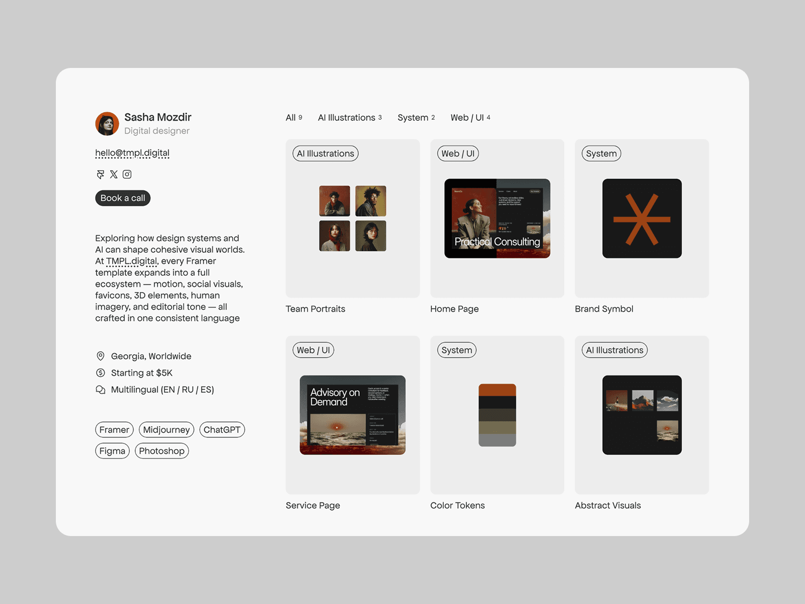 Simpolio — Minimal Portfolio Template