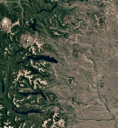 Visión satelita lde río Malleo