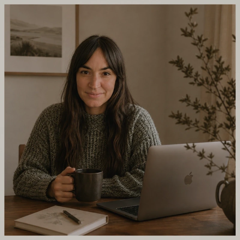 Photo of me sitting at my computer