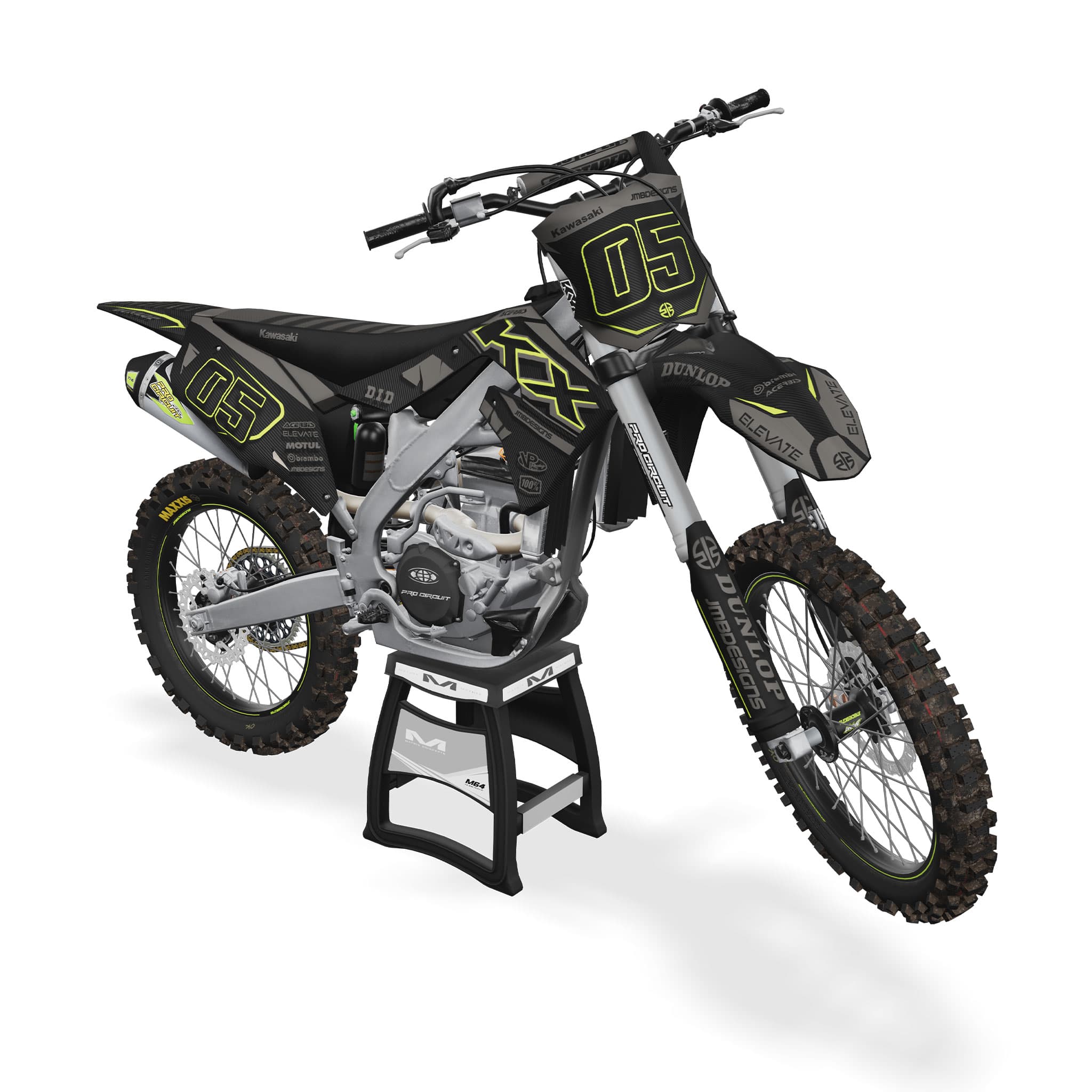 MXBIKES (VIDEO GAME)FLUOKAWASAKI LIVERY DESIGN