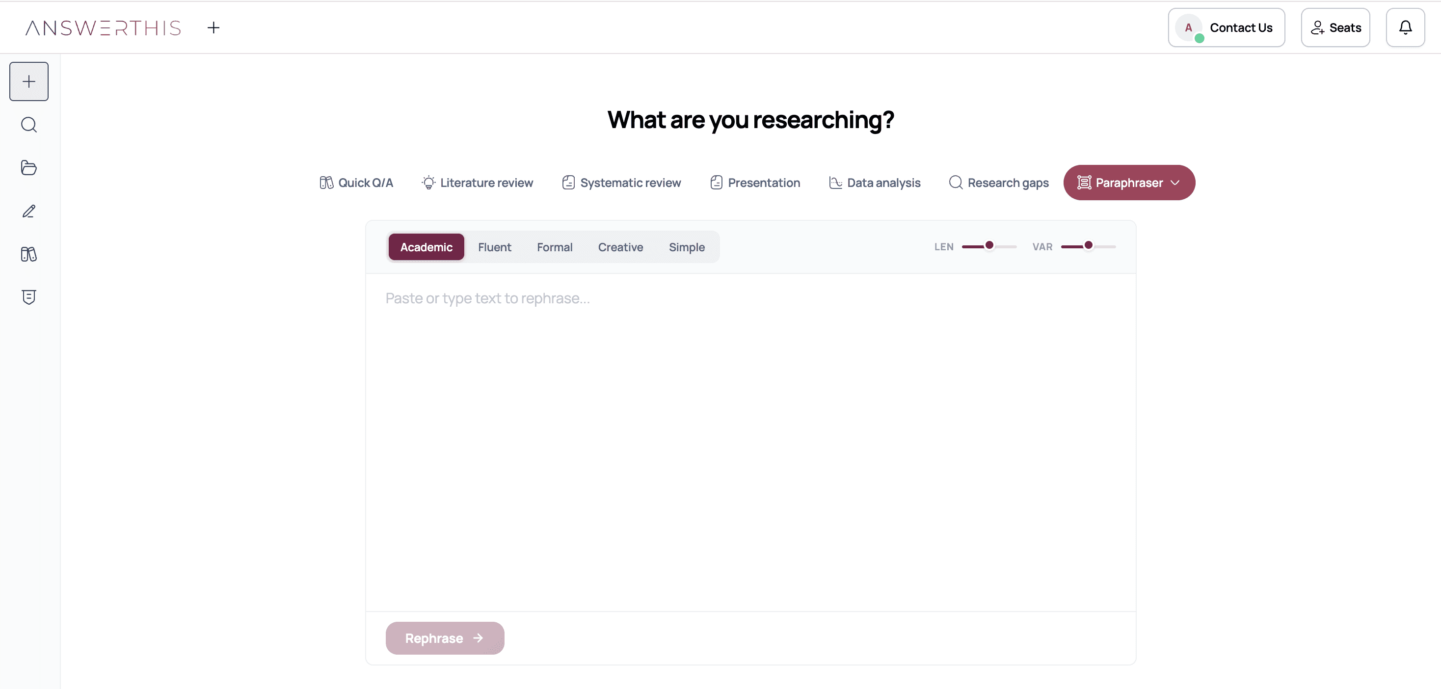 Overview of AnswerThis Paraphrasing Tool