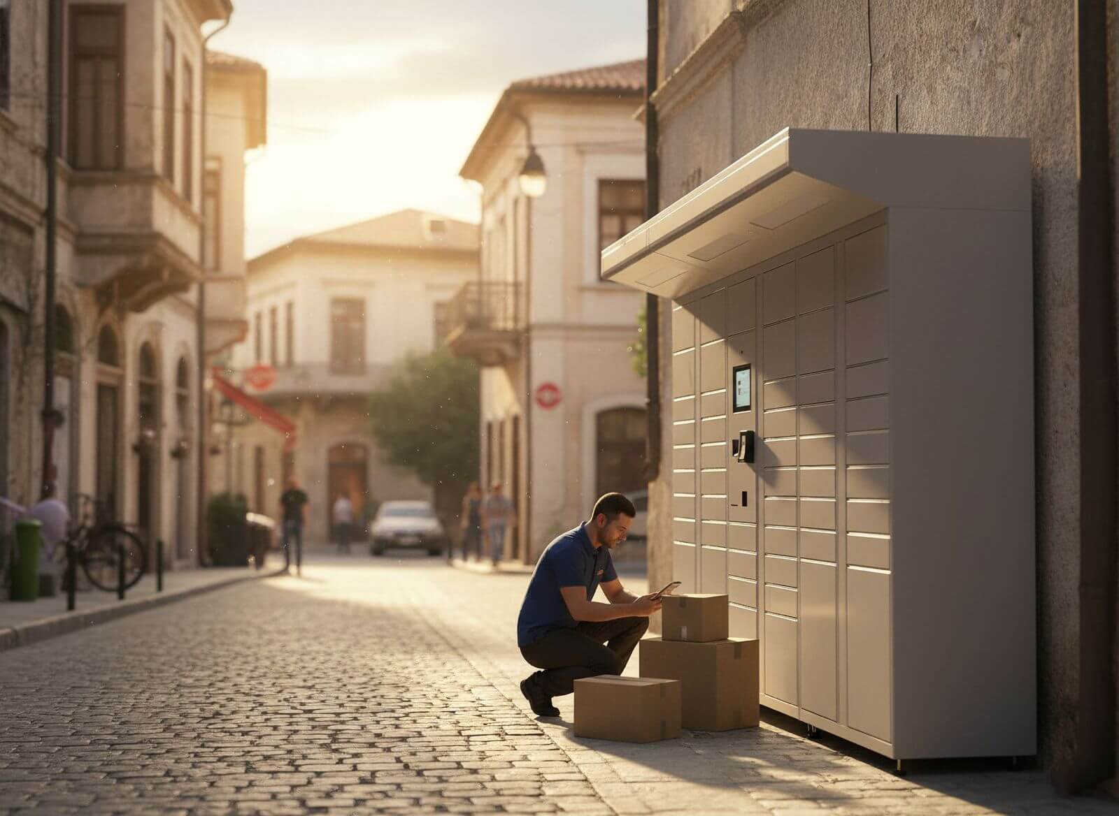 Parcel locker network in Albania with smart locker systems for last-mile delivery automation and click and collect services