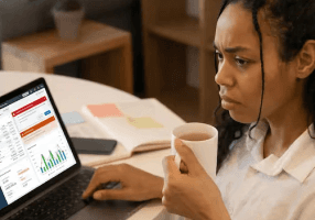 Client Using Computer Picture For Cashflowy
