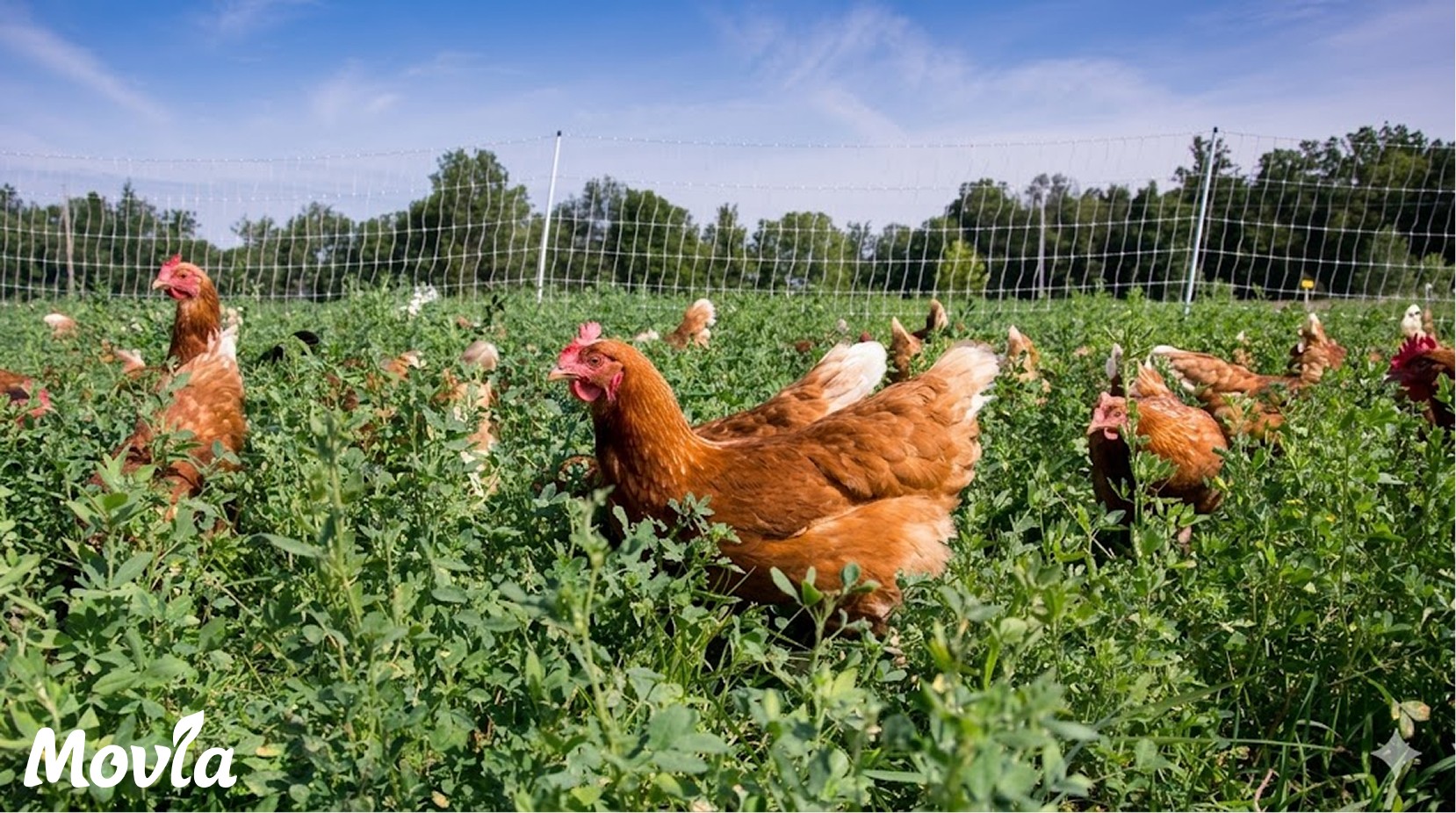 Chickens in the garden