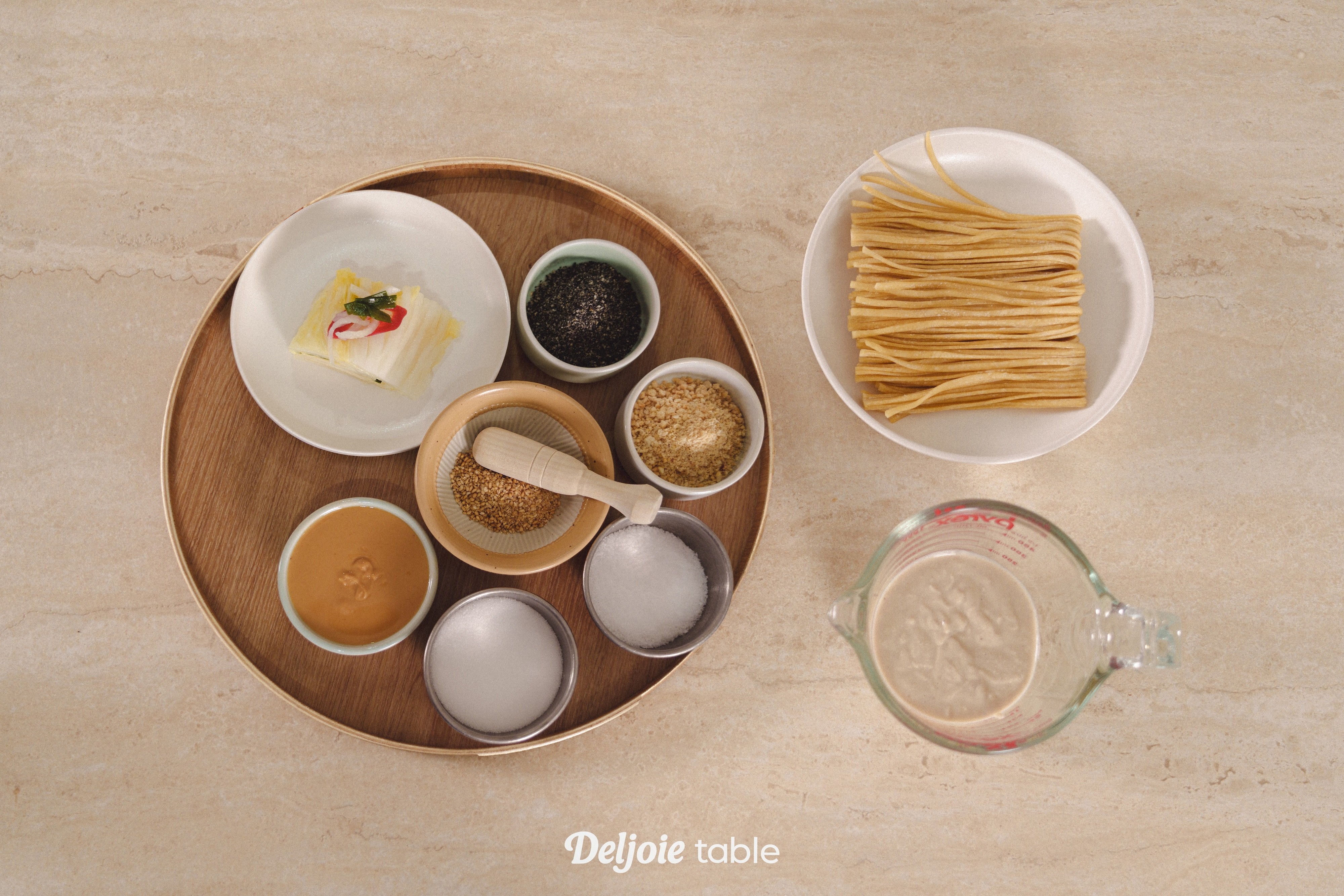 흑임자 서리태 콩국수 재료
