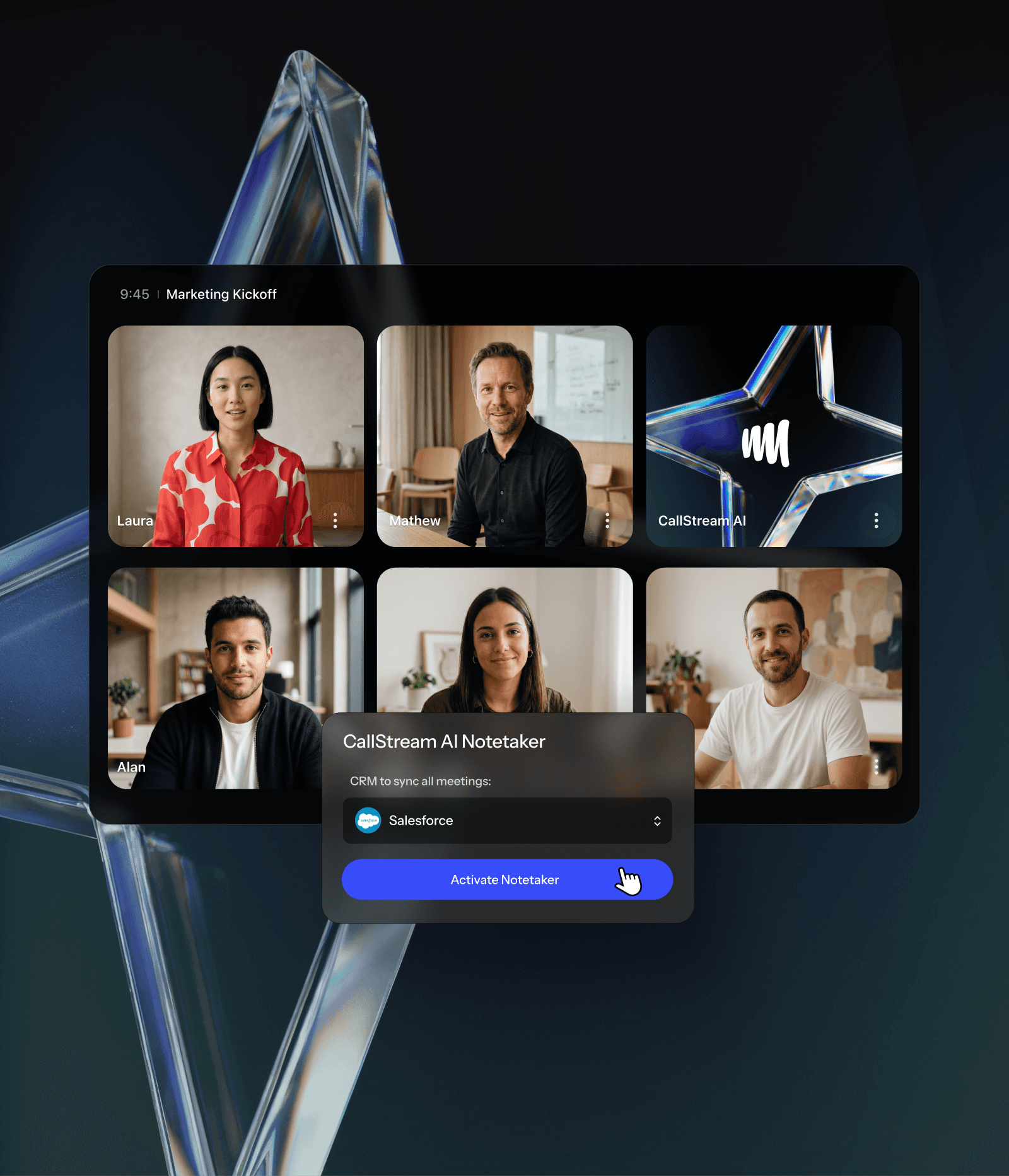 Go beyond note-taking. Connect meetings directly to your business systems.
