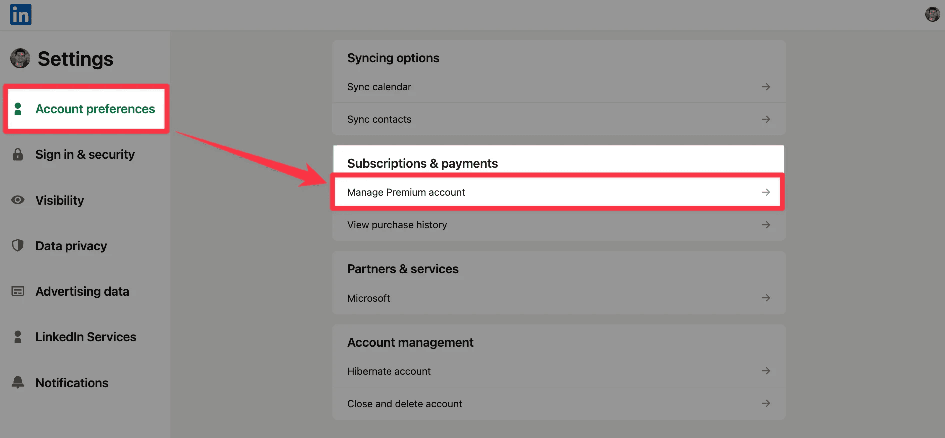How to manage your LinkedIn Premium account