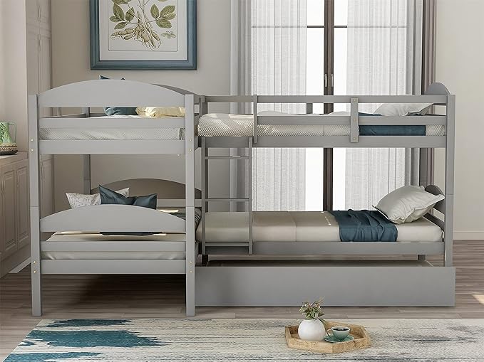 A perfect combination of sophistication and utility, the 5 person bunk bed fits any space.