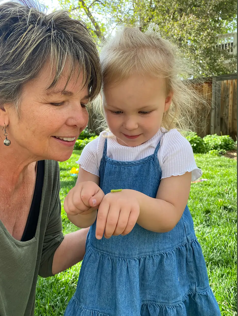 Our Clinic Director, Lezli Dow and her Grandaughter outdoors.
