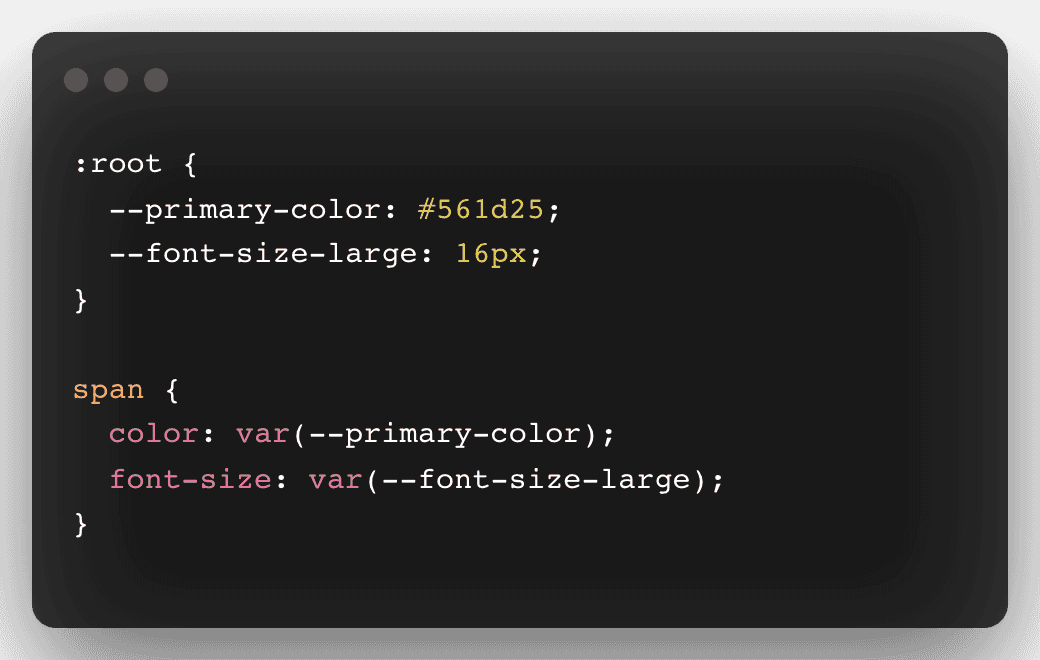 A CSS code snippet.