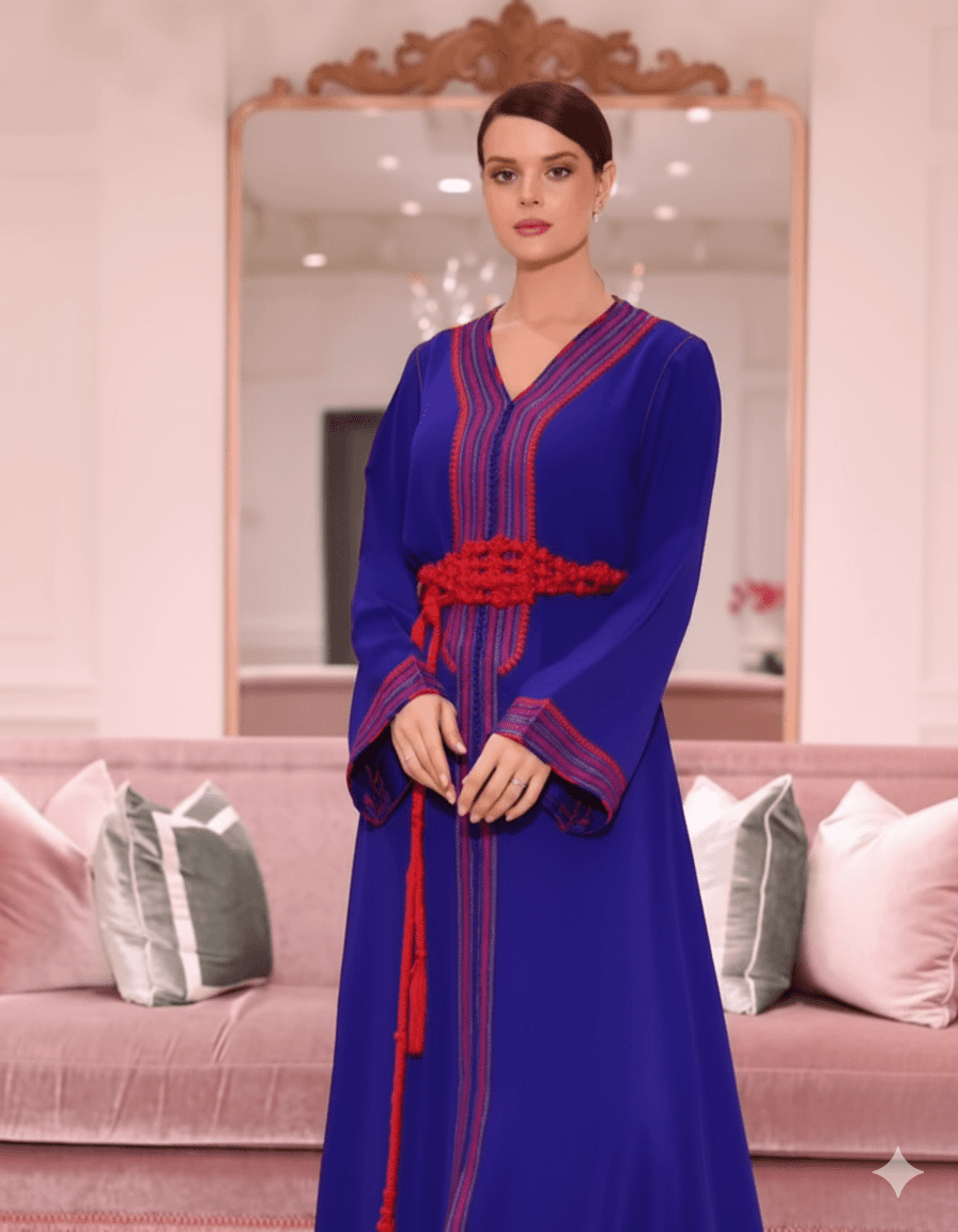 Elegant flowing dress with soft luxury aesthetic