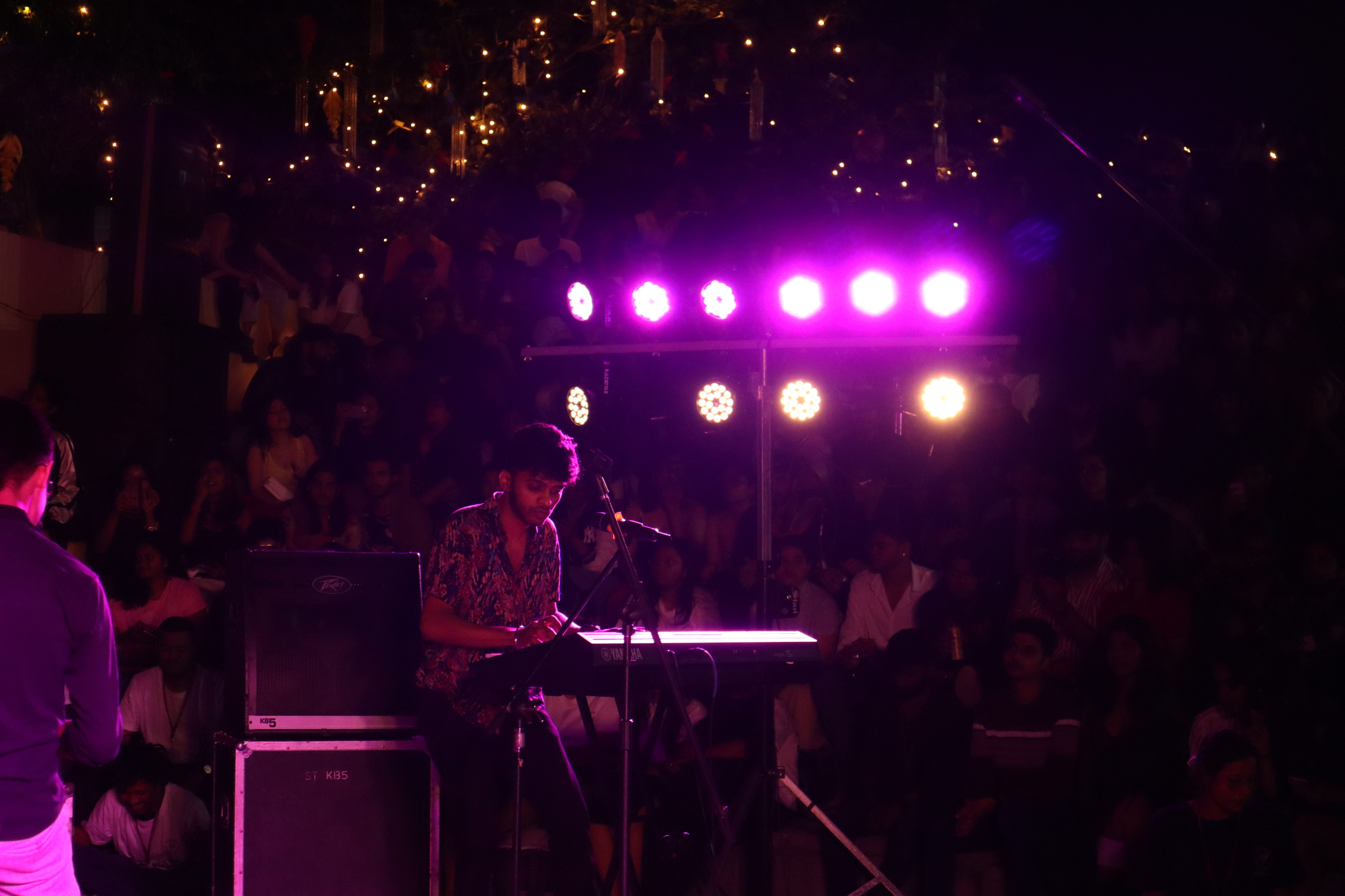 Music producer sitting in his studio