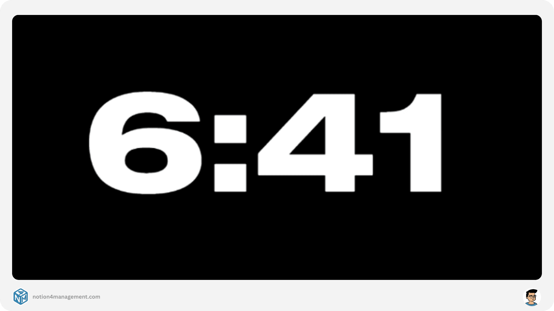 Minimalist Notion clock widget