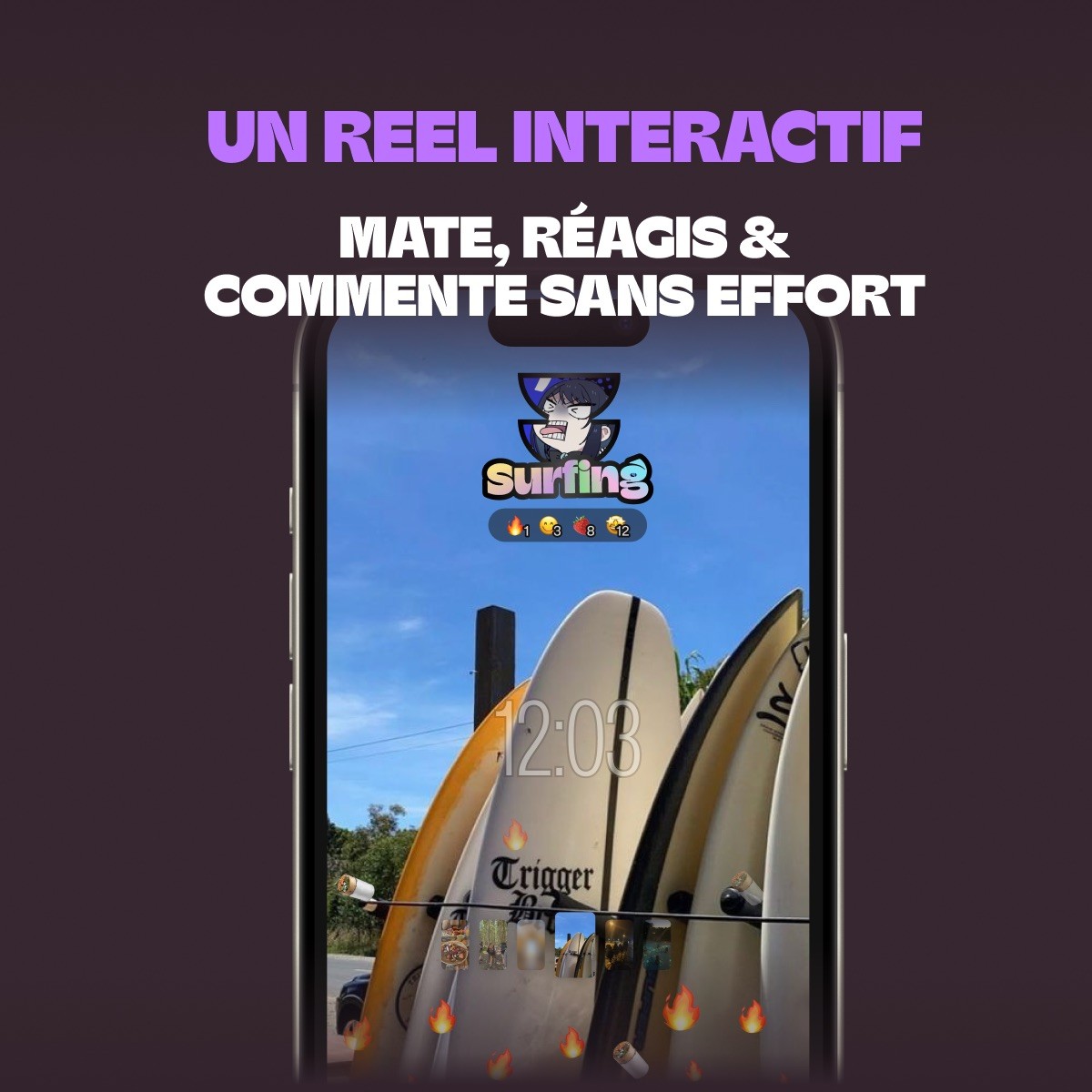 Un reel interactif dans lequel tu peux mater, réagir ou commenter