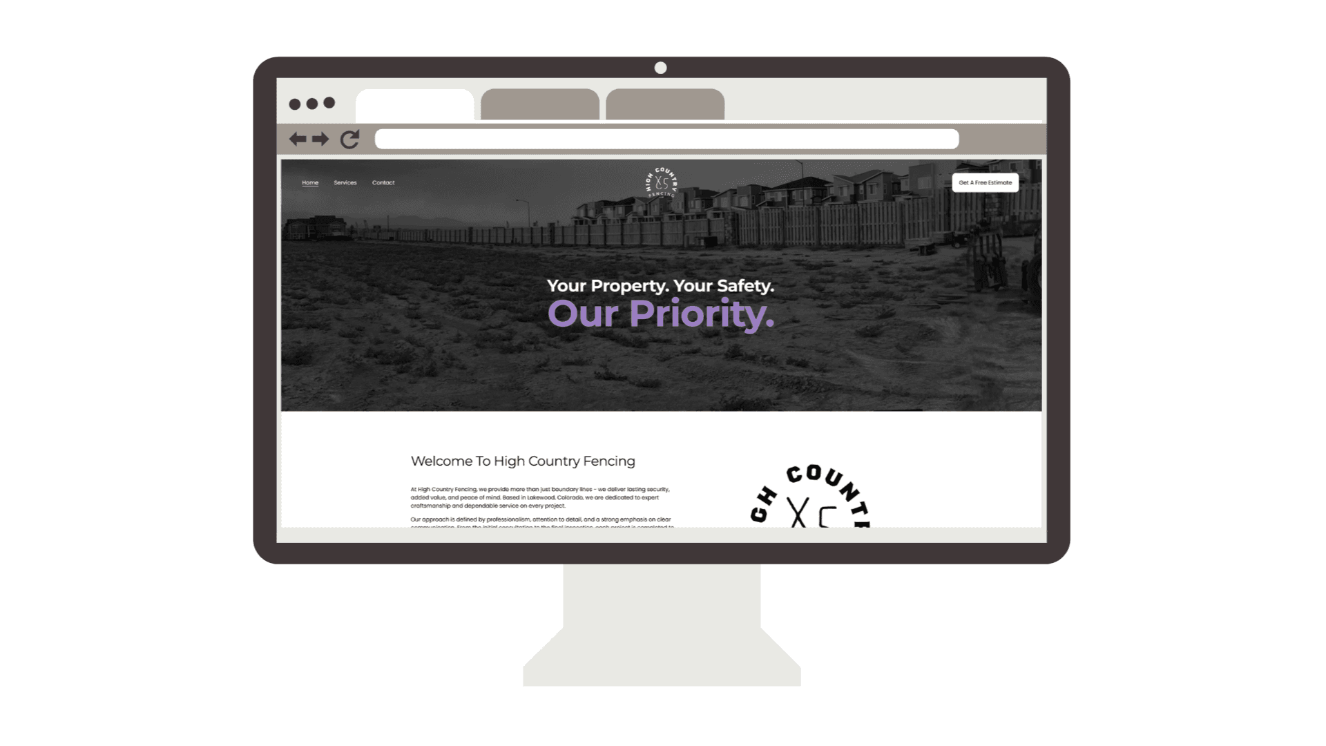 High Country Fencing Landing Page Screenshot