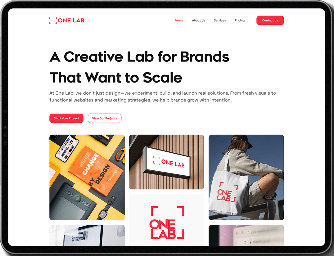 One Lab Website Preview