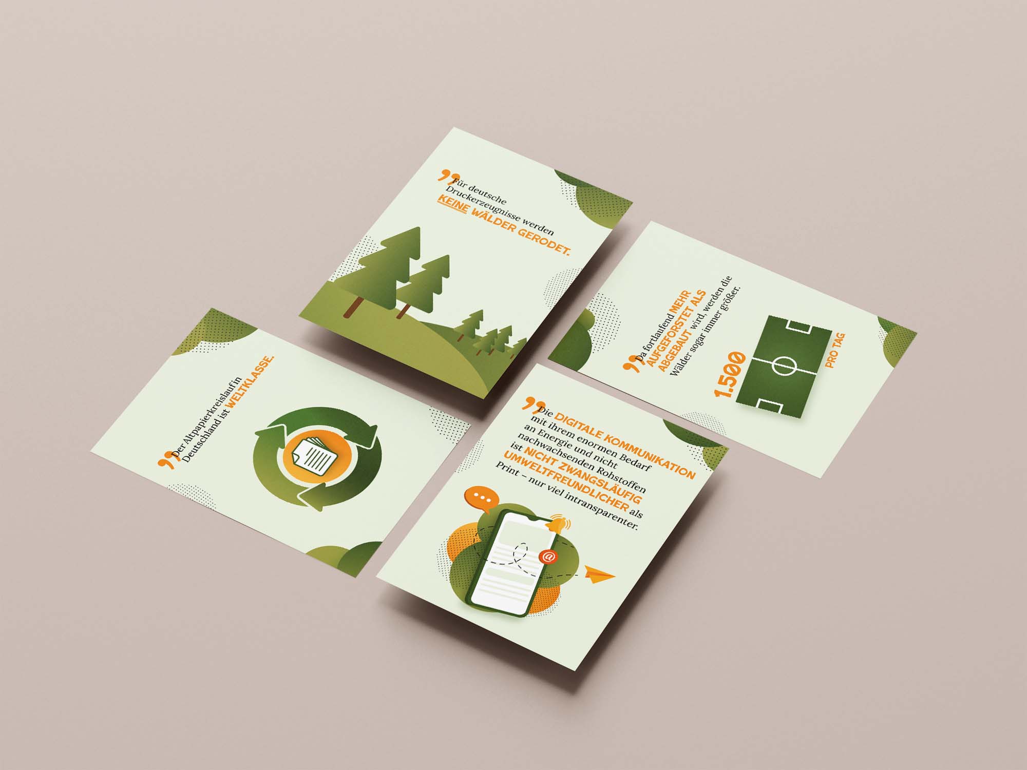 Flyer-Mockup der Entwürfe