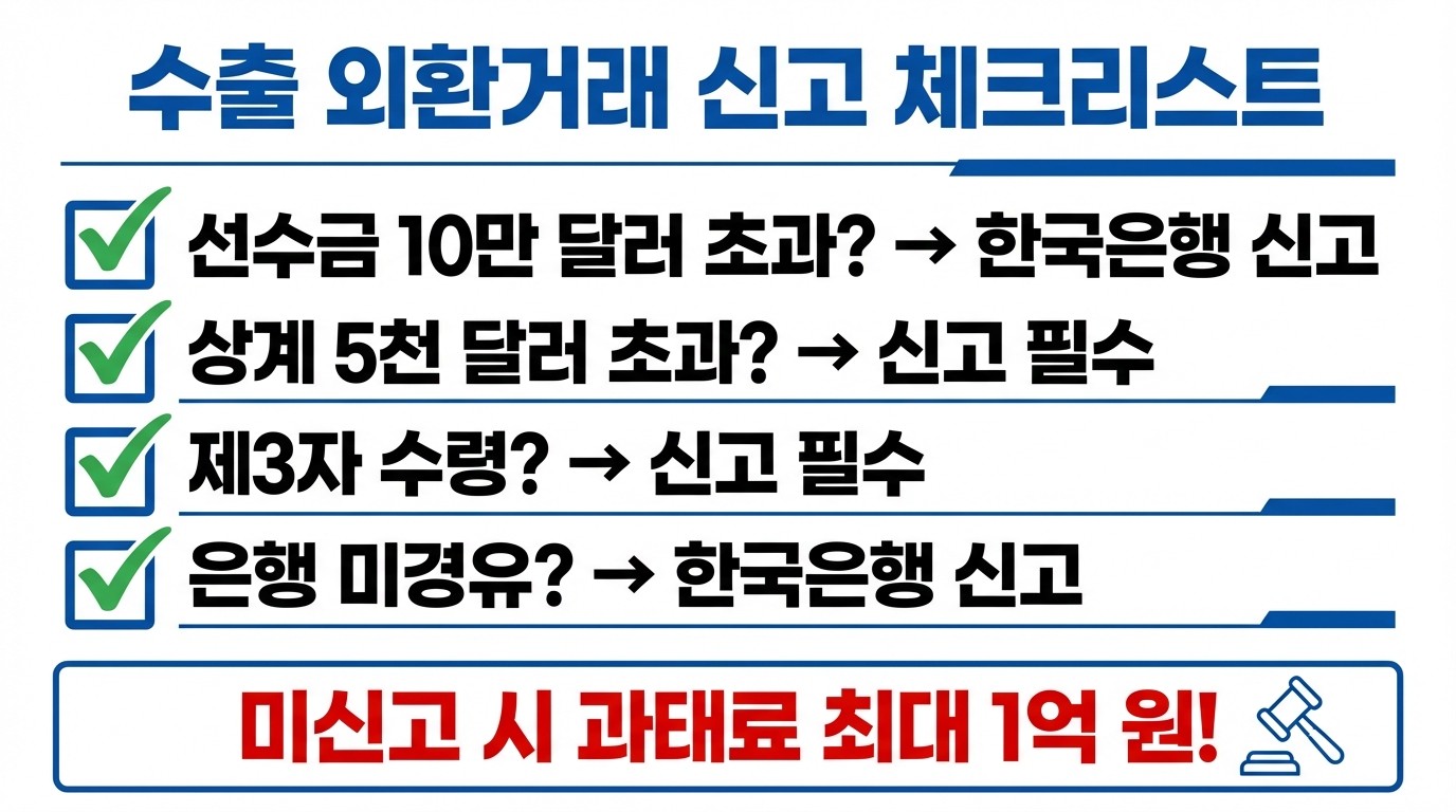 수출 외환거래 신고 체크리스트