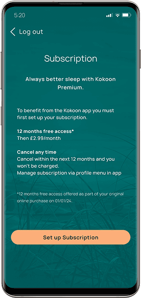 images of app subscription sign up