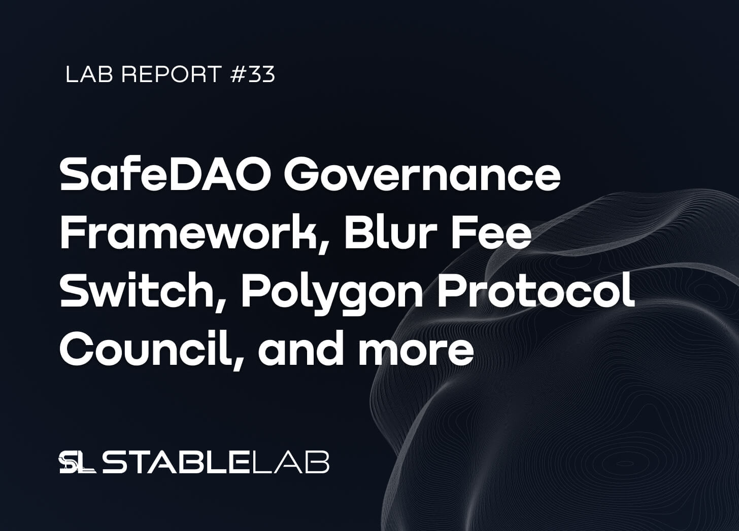 StableLab newsletter 1