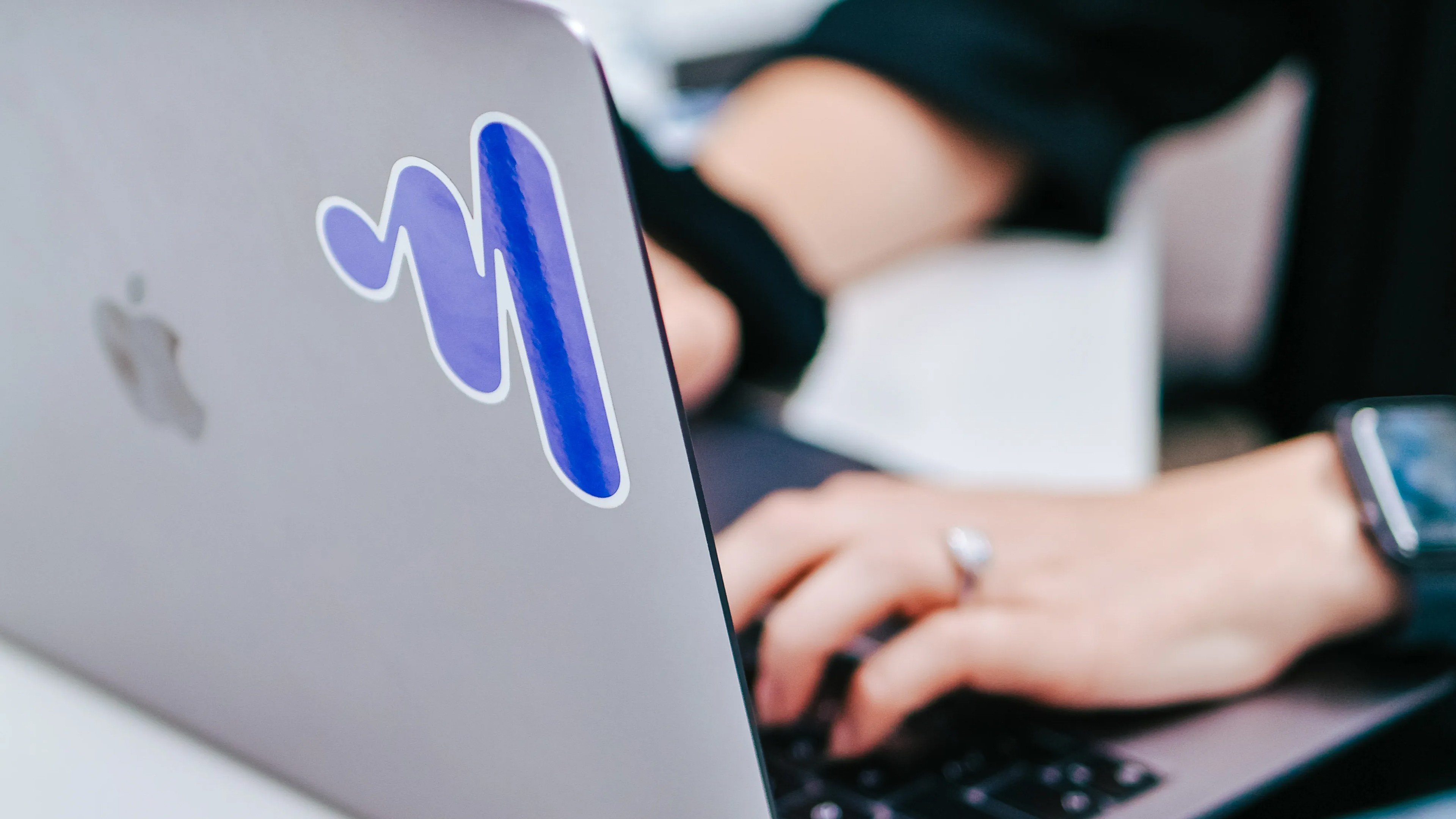 Woman and man in a meeting