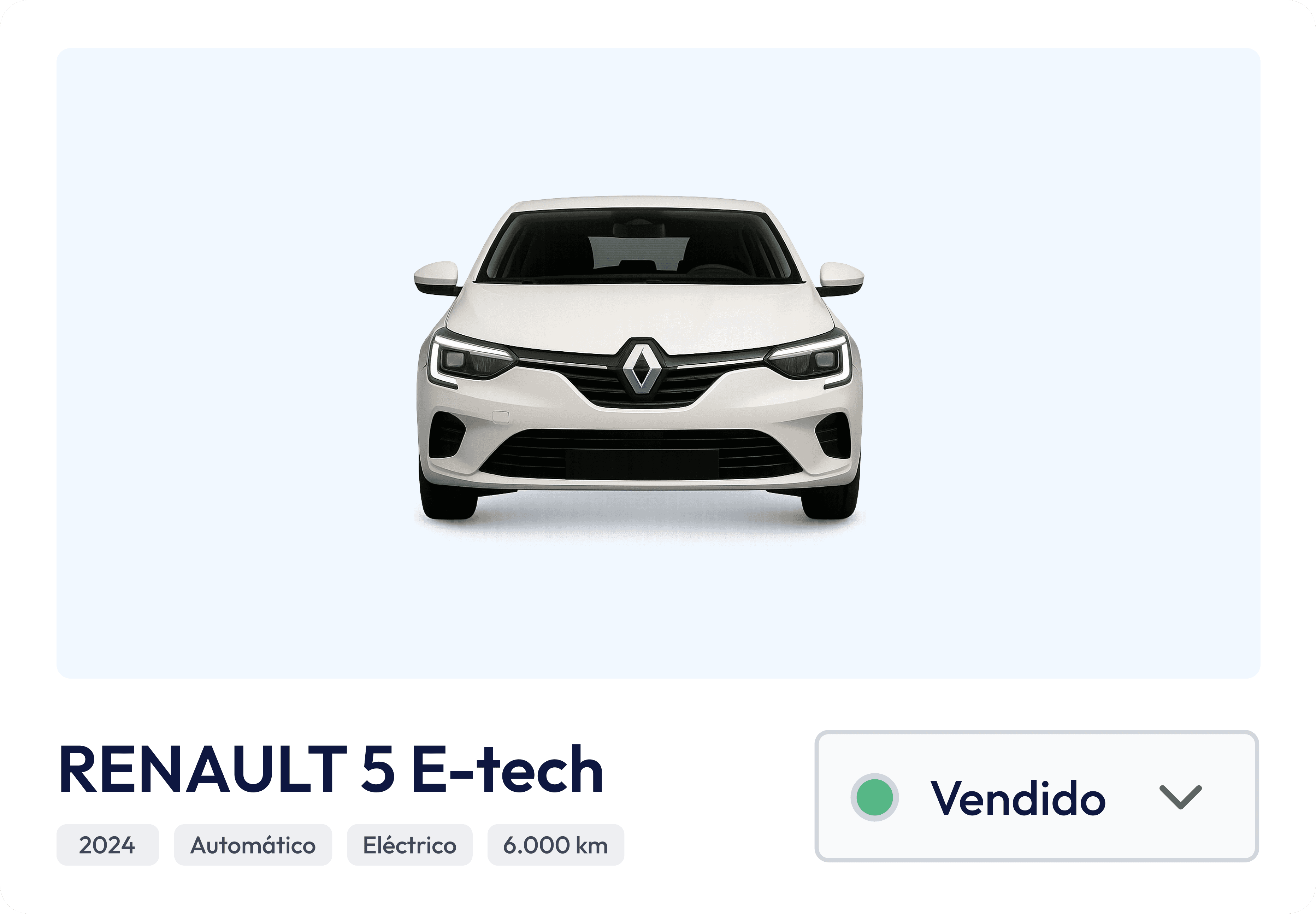 White Renault 5 E-tech car