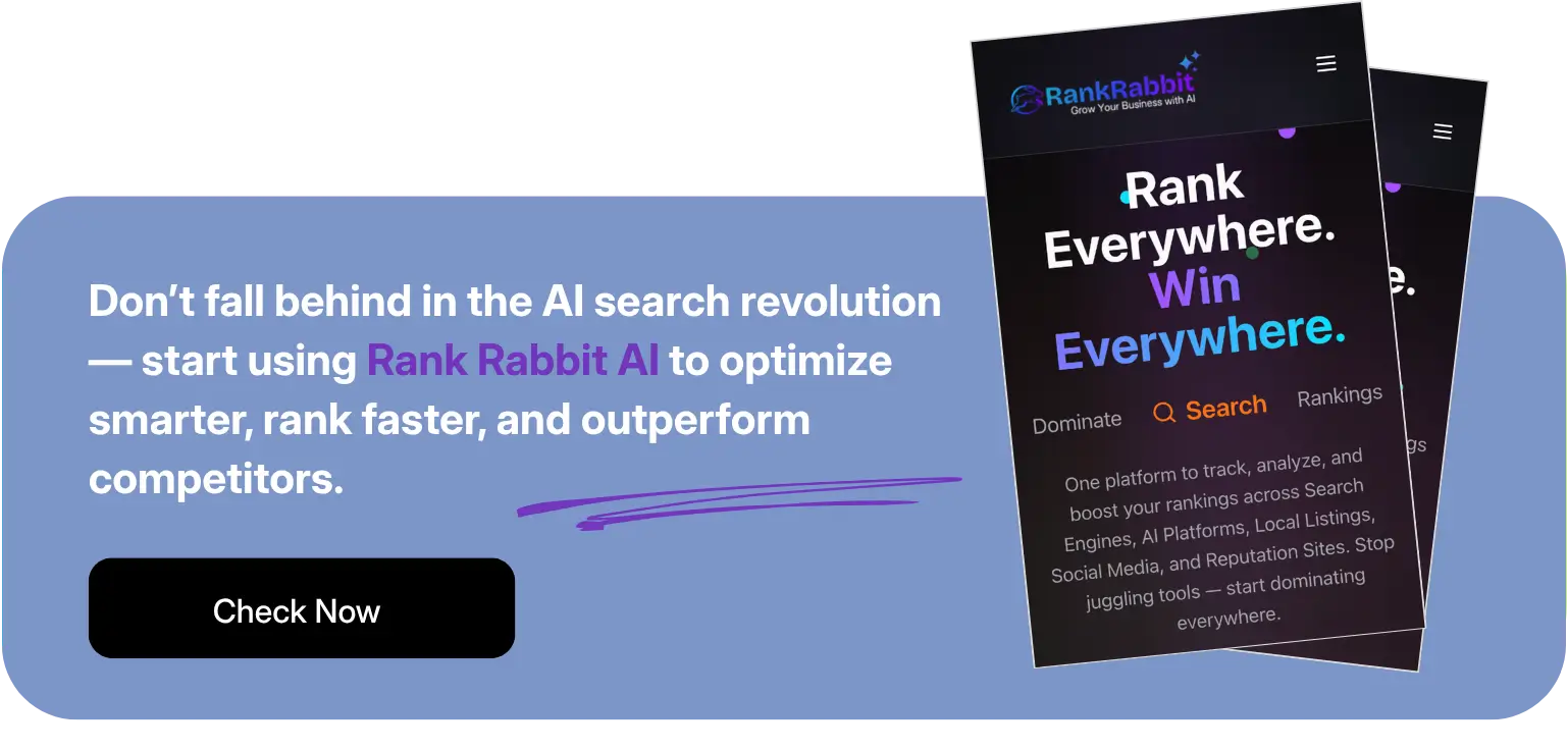 Call-to-action for Rank Rabbit AI