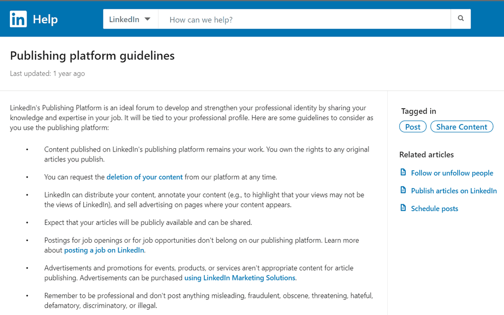 Linkedin Rules For Posting What You Can And Can T Do Dottypost