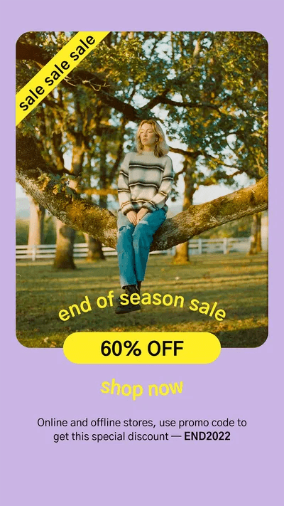 Animated End of Sale Promotion Instagram Story Template