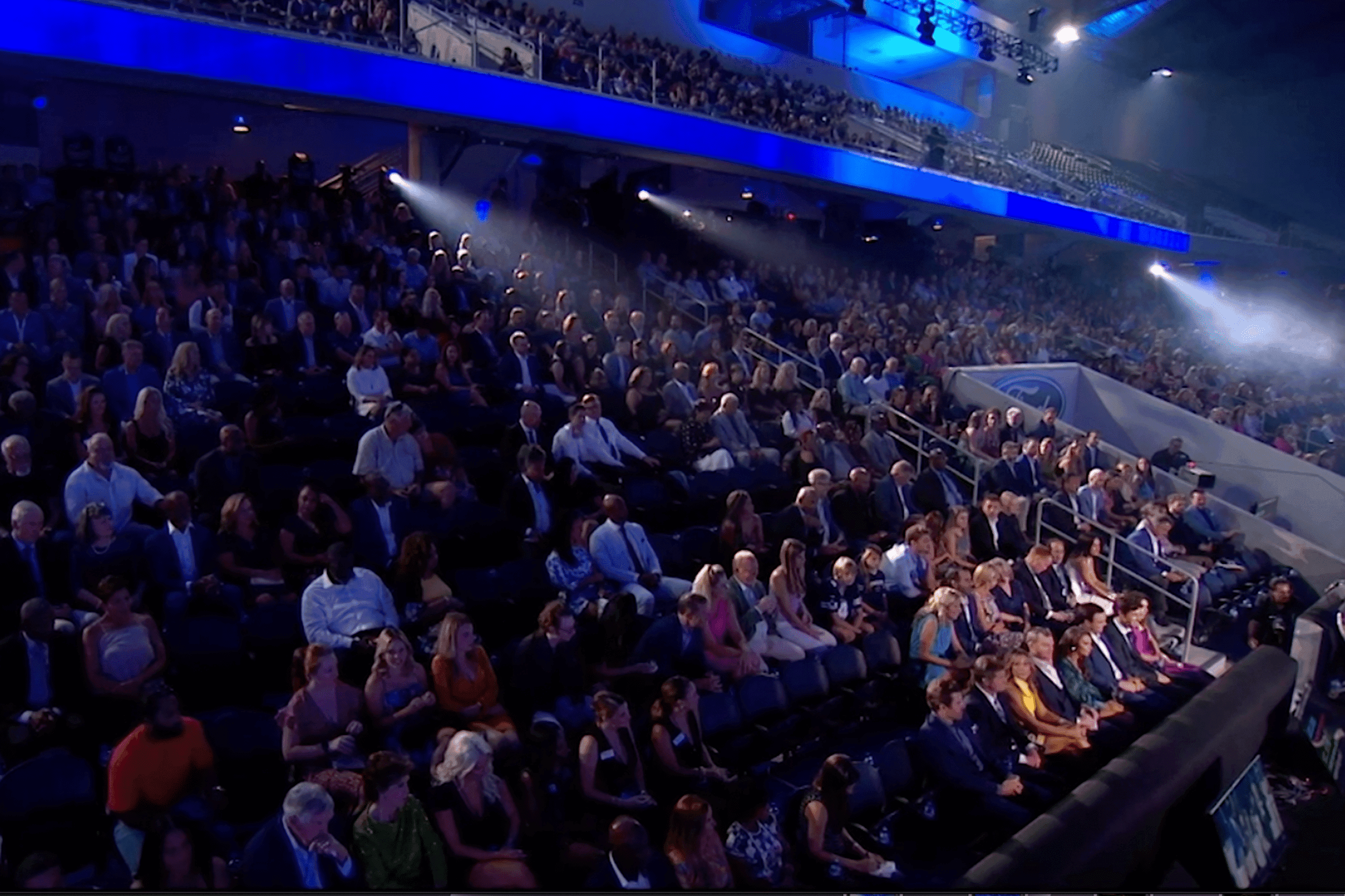 Dallas Cowboys 2022 Season Kick Off audience in amplitheater seating