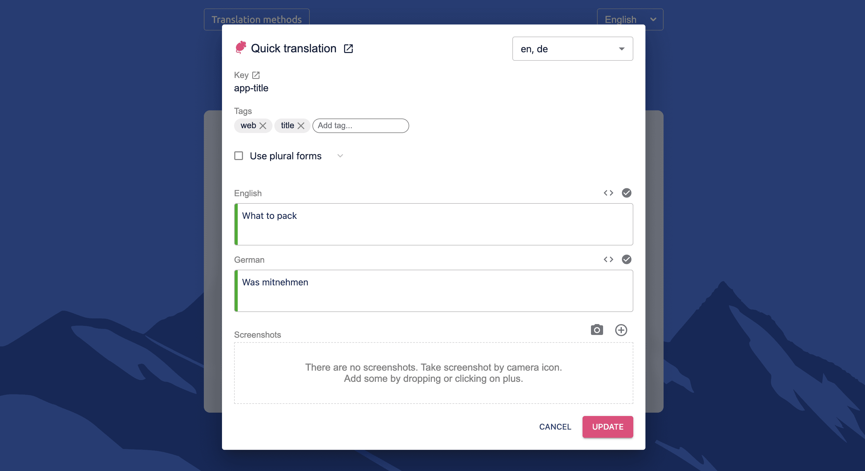 Translation Extension