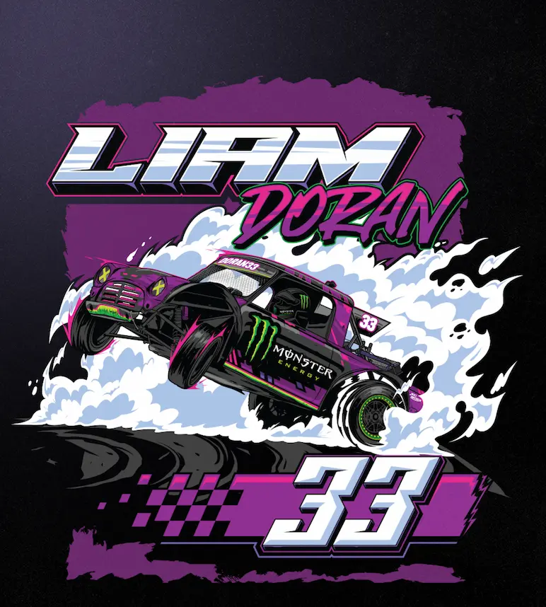 liam-doran-monster-energy-rally-truck-number-33-graphic-design