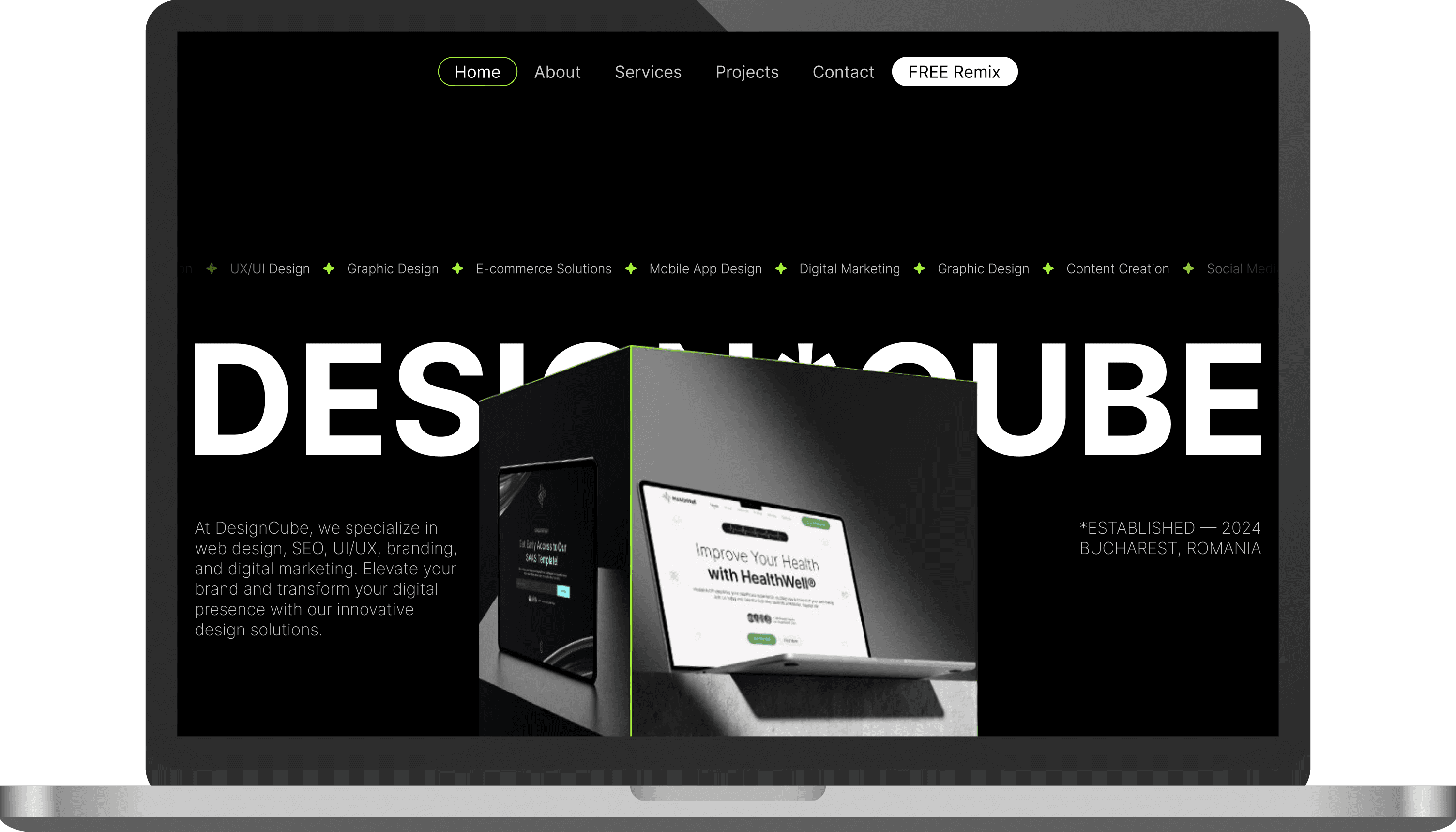 DesignCube Website in Framer